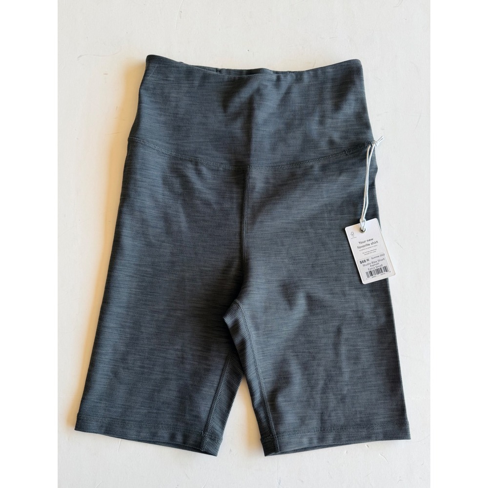 Marine Layer Studio Bike Short Asphalt Gray Ribbed High Waist Womens XS New‎